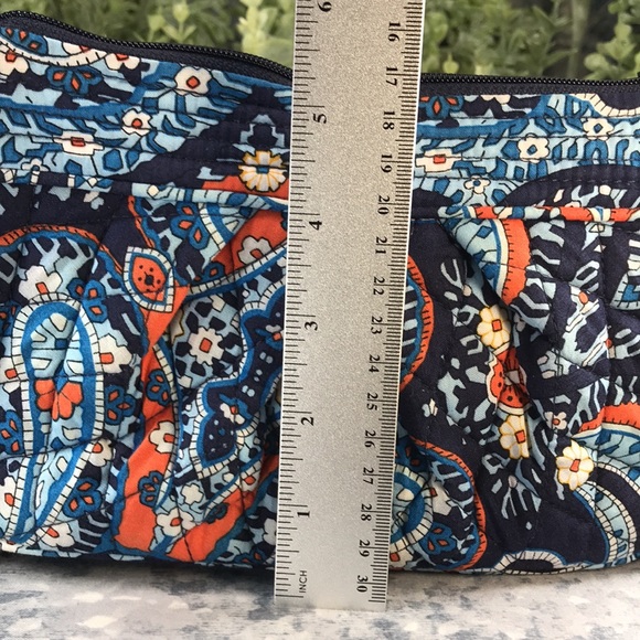 Vera Bradley Frannie Marrakesh Blue/Orange/White 5”x9” Mini Handbag💙VGUC💙 - Picture 9 of 10